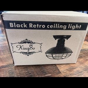 KingSo Black Retro Ceiling Light